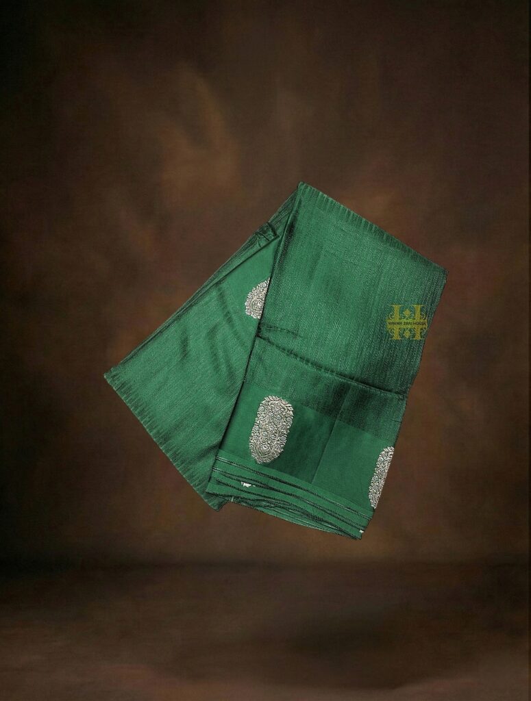 mashru silk saree green
